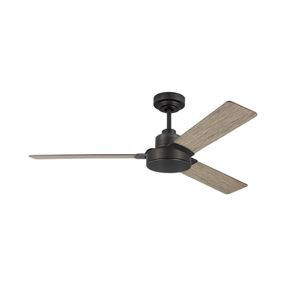 Jovie Outdoor Ceiling Fan in Aged Pewter/Light Grey Weathered Oak (52-Inch).