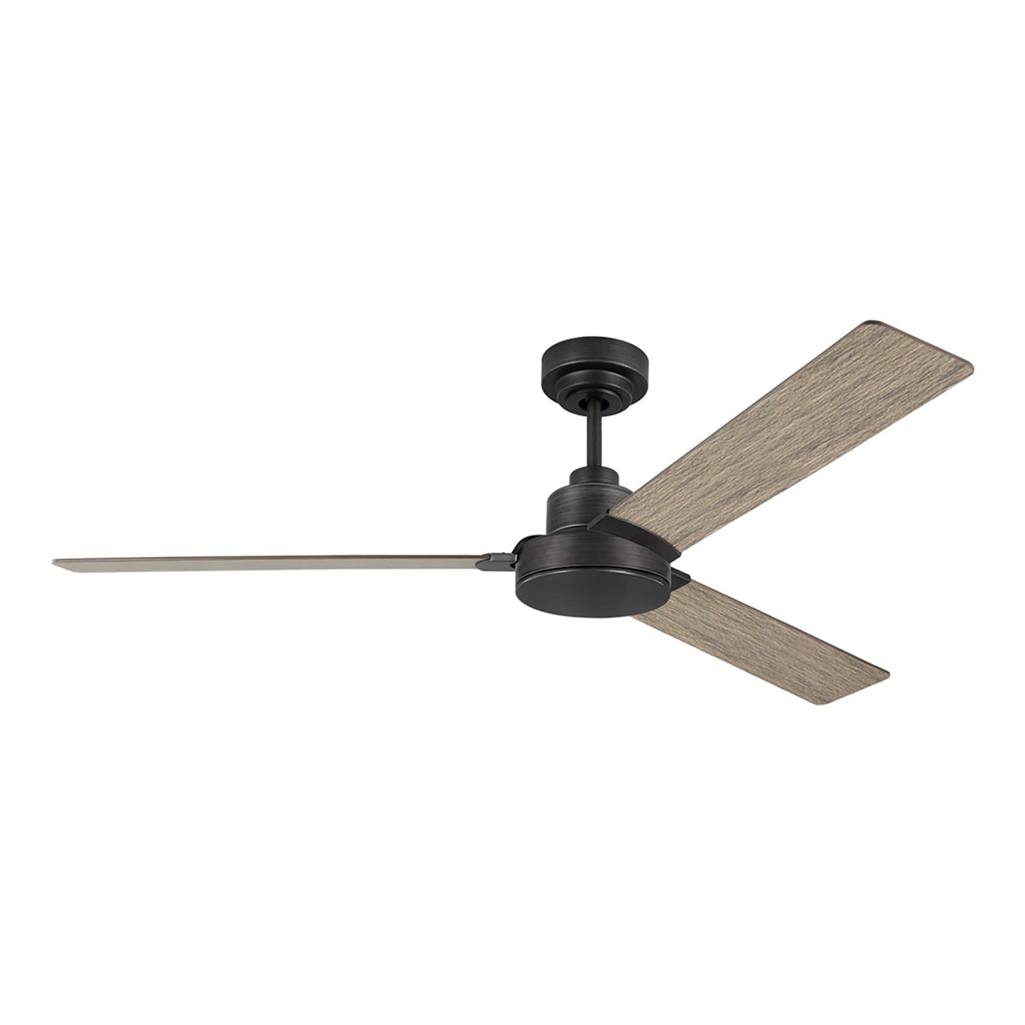 Jovie Outdoor Ceiling Fan in Aged Pewter/Light Grey Weathered Oak (58-Inch).