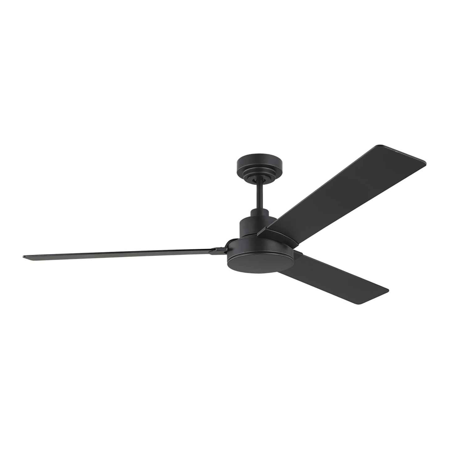 Jovie Outdoor Ceiling Fan in Midnight Black/Midnight Black/American Walnut (58-Inch).