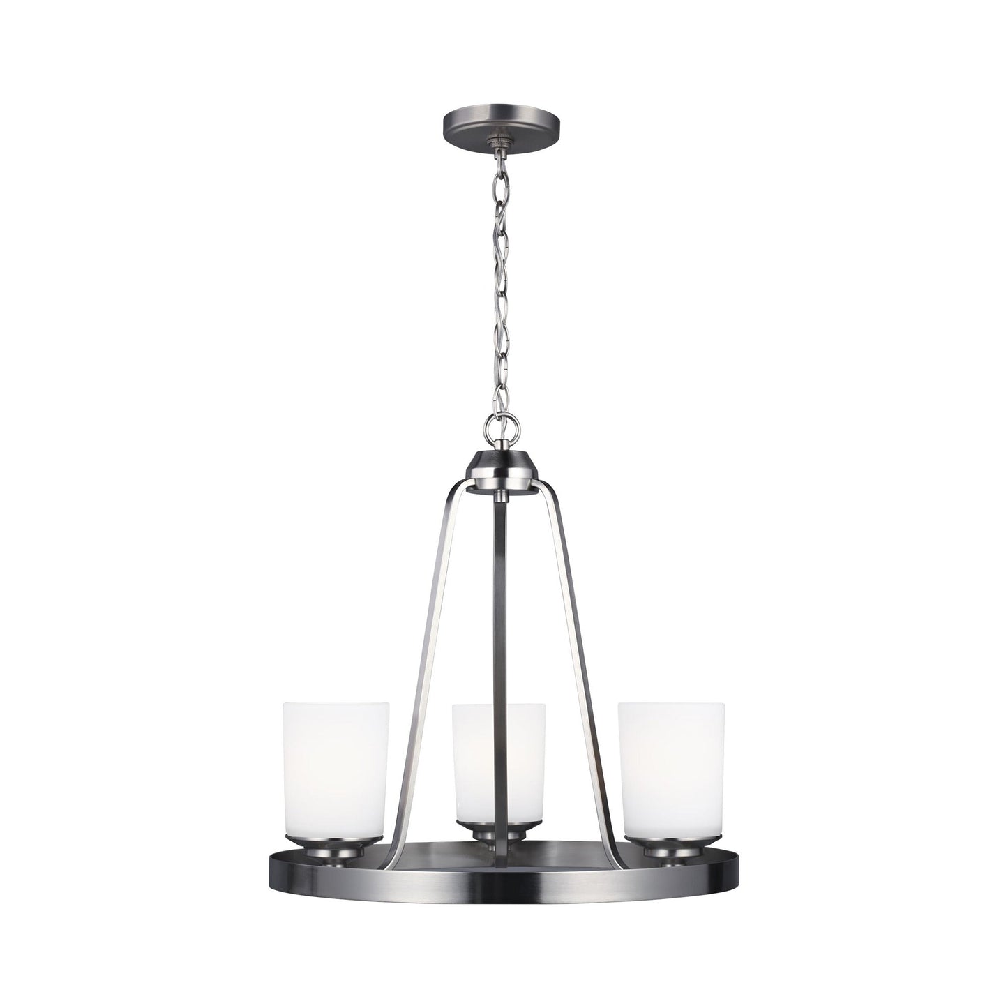 Kemal Chandelier in Brushed Nickel (3-Light).
