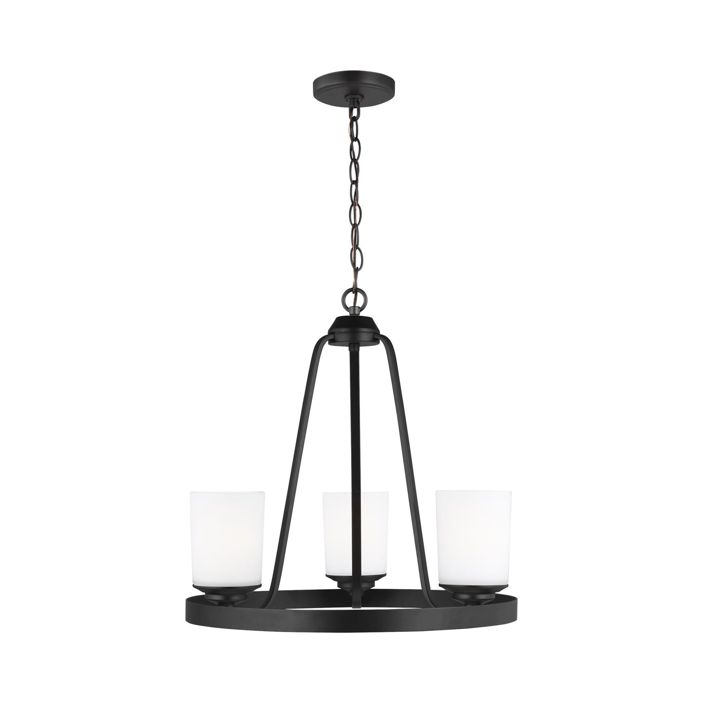 Kemal Chandelier in Midnight Black (3-Light).