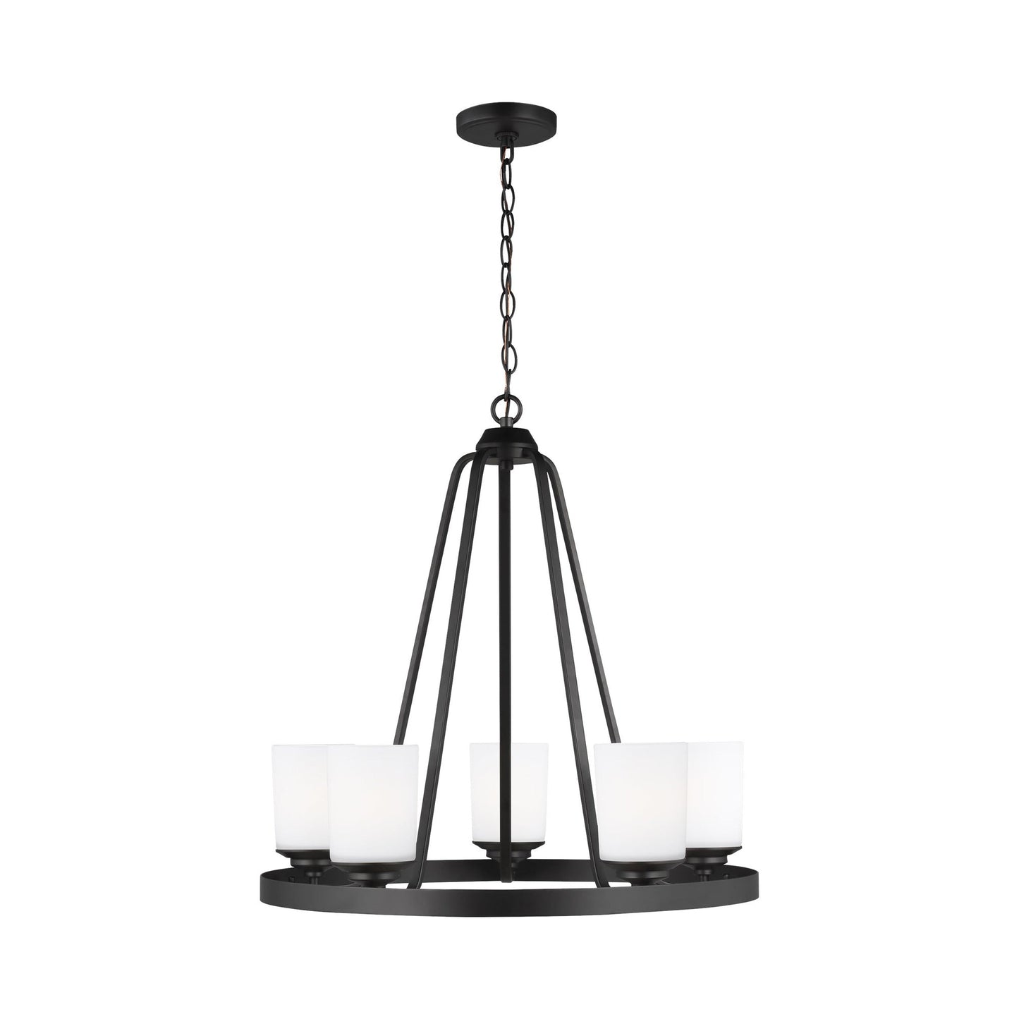 Kemal Chandelier in Midnight Black (5-Light).
