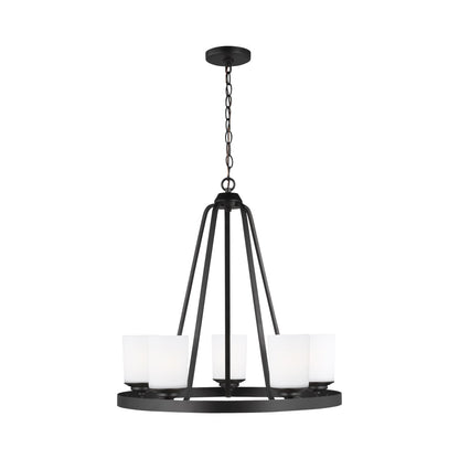 Kemal Chandelier in Midnight Black (5-Light).