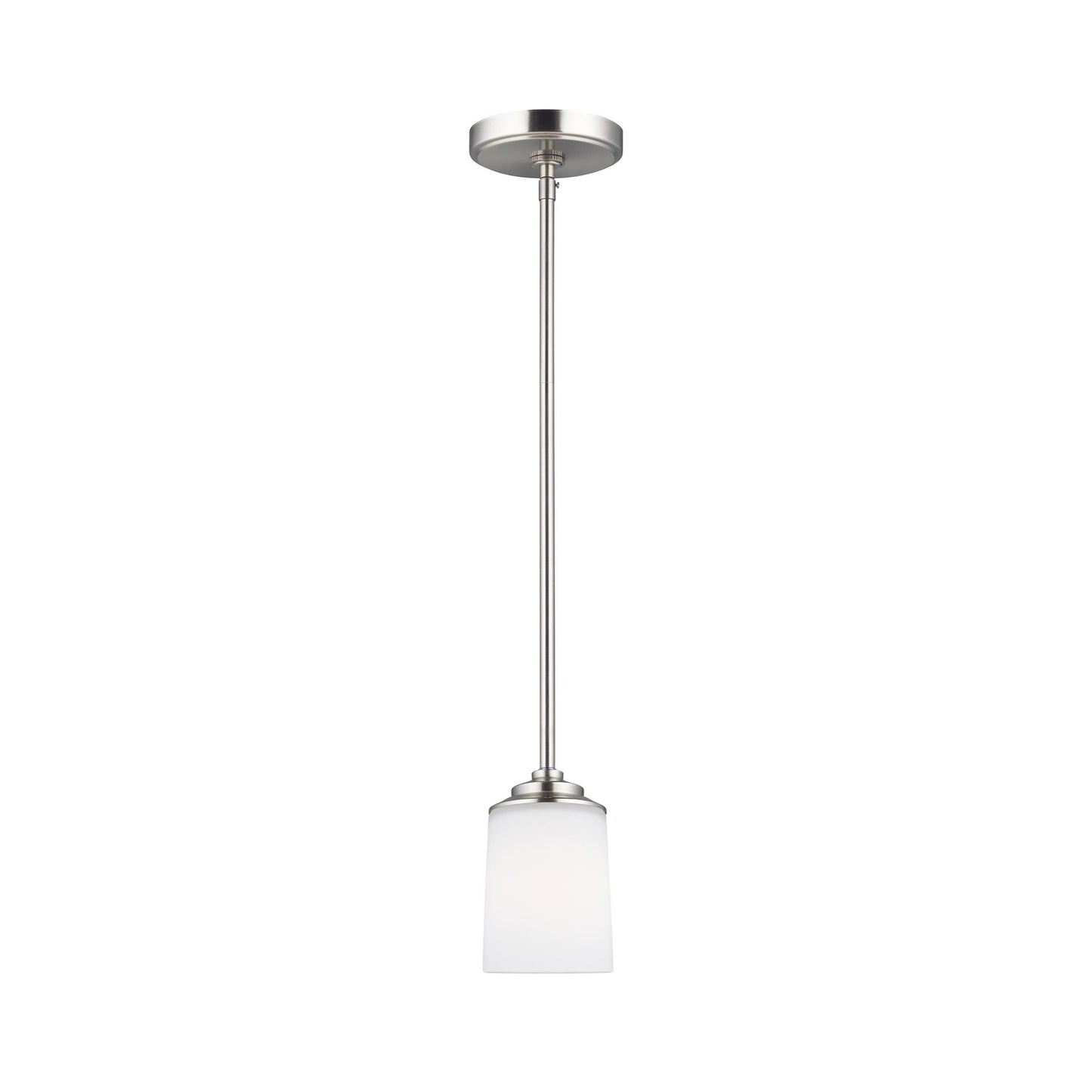 Kemal Mini Pendant Light in Brushed Nickel.