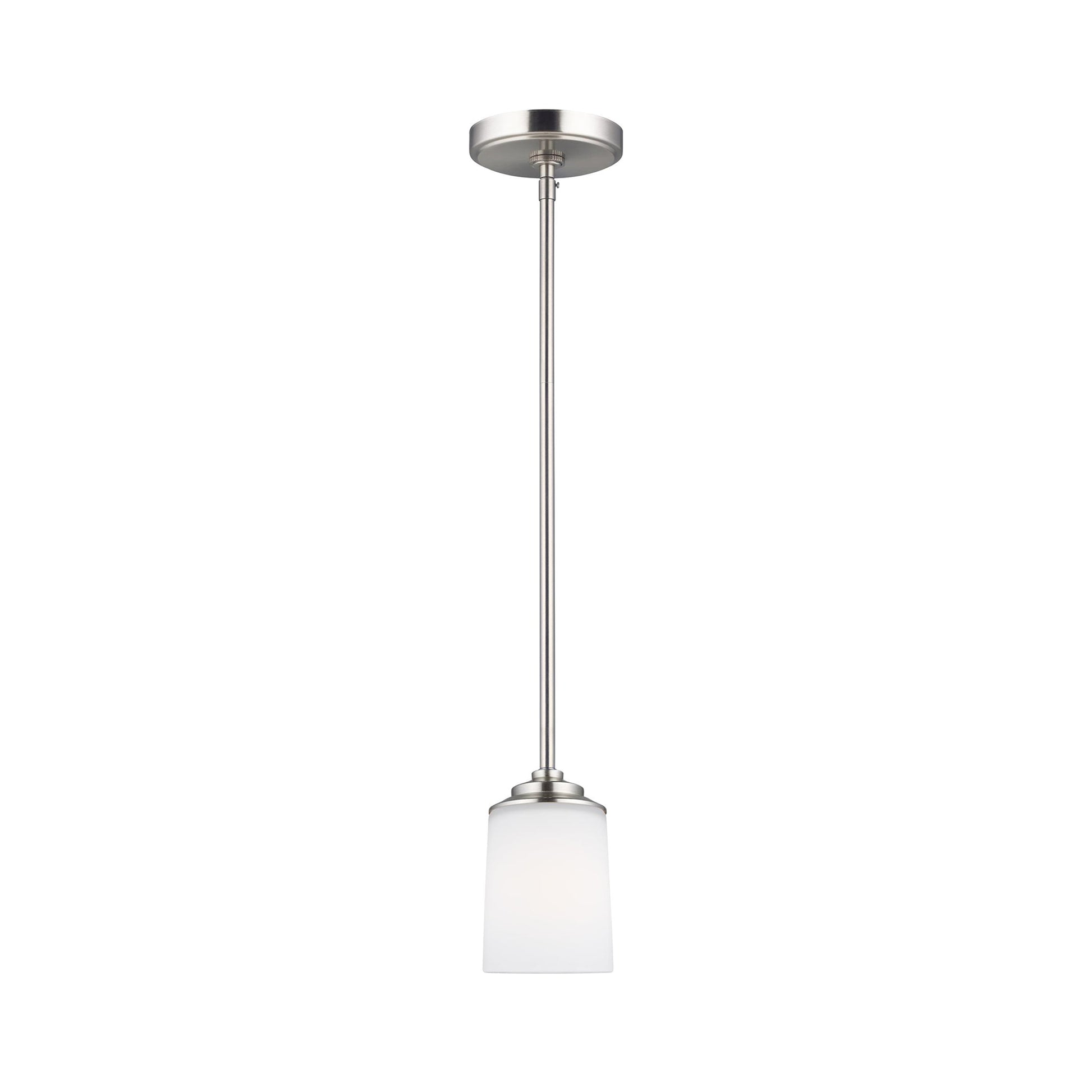 Kemal Mini Pendant Light in Brushed Nickel.