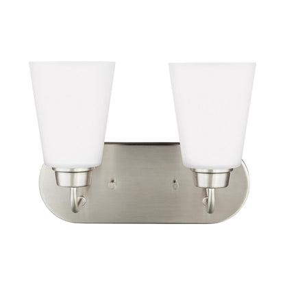 Kerrville Bath Vanity Light in Brushed Nickel (2-Light).