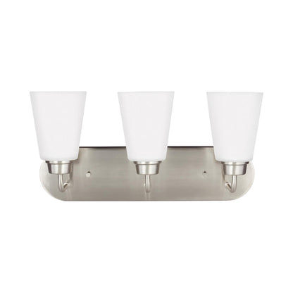 Kerrville Bath Vanity Light in Brushed Nickel (3-Light).