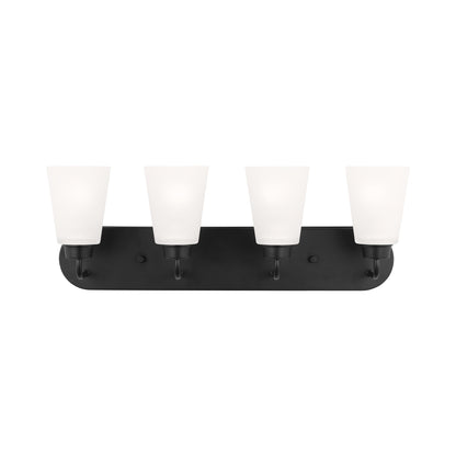 Kerrville Bath Vanity Light in Midnight Black (4-Light).