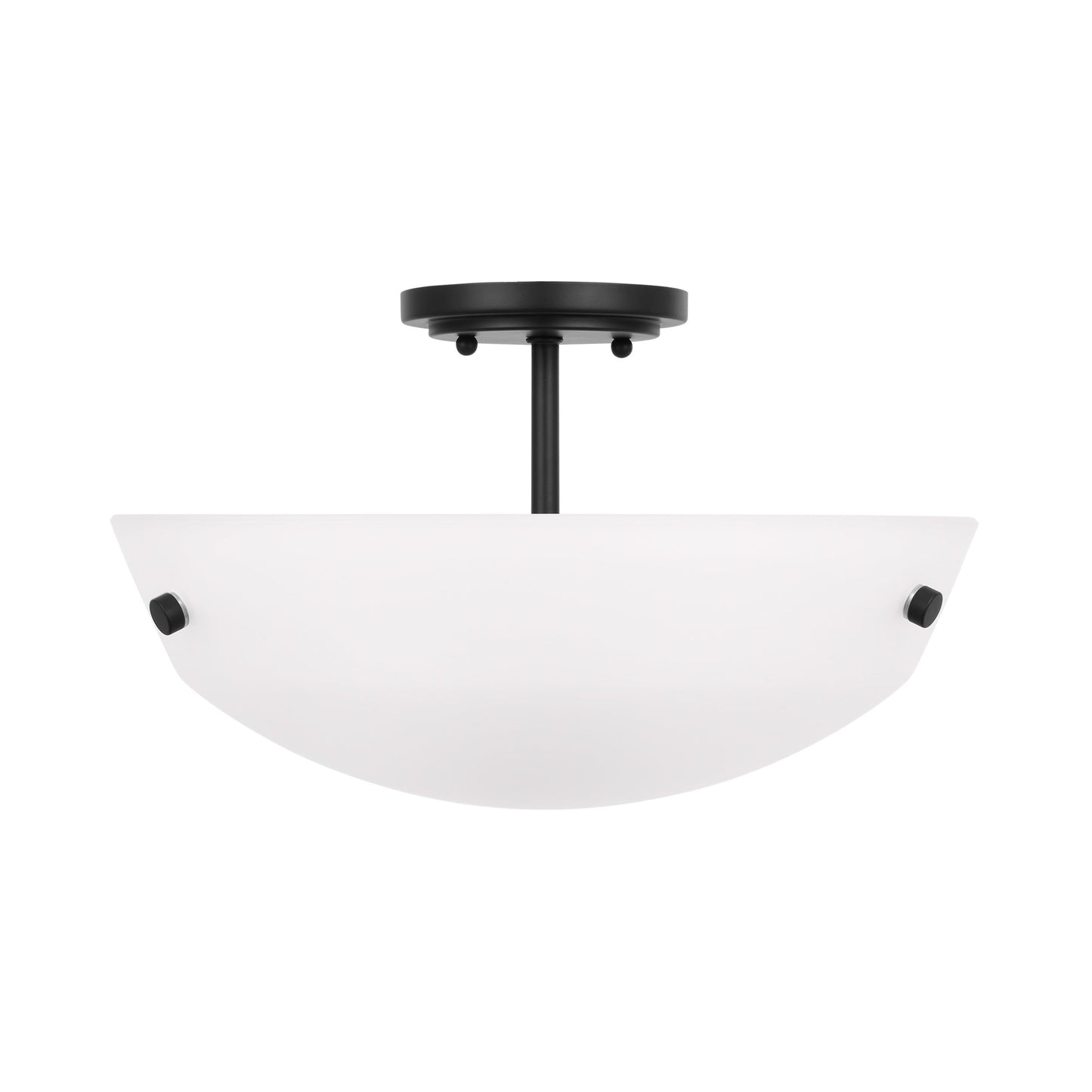 Kerrville Semi-Flush Convertible Pendant Light in Midnight Black.