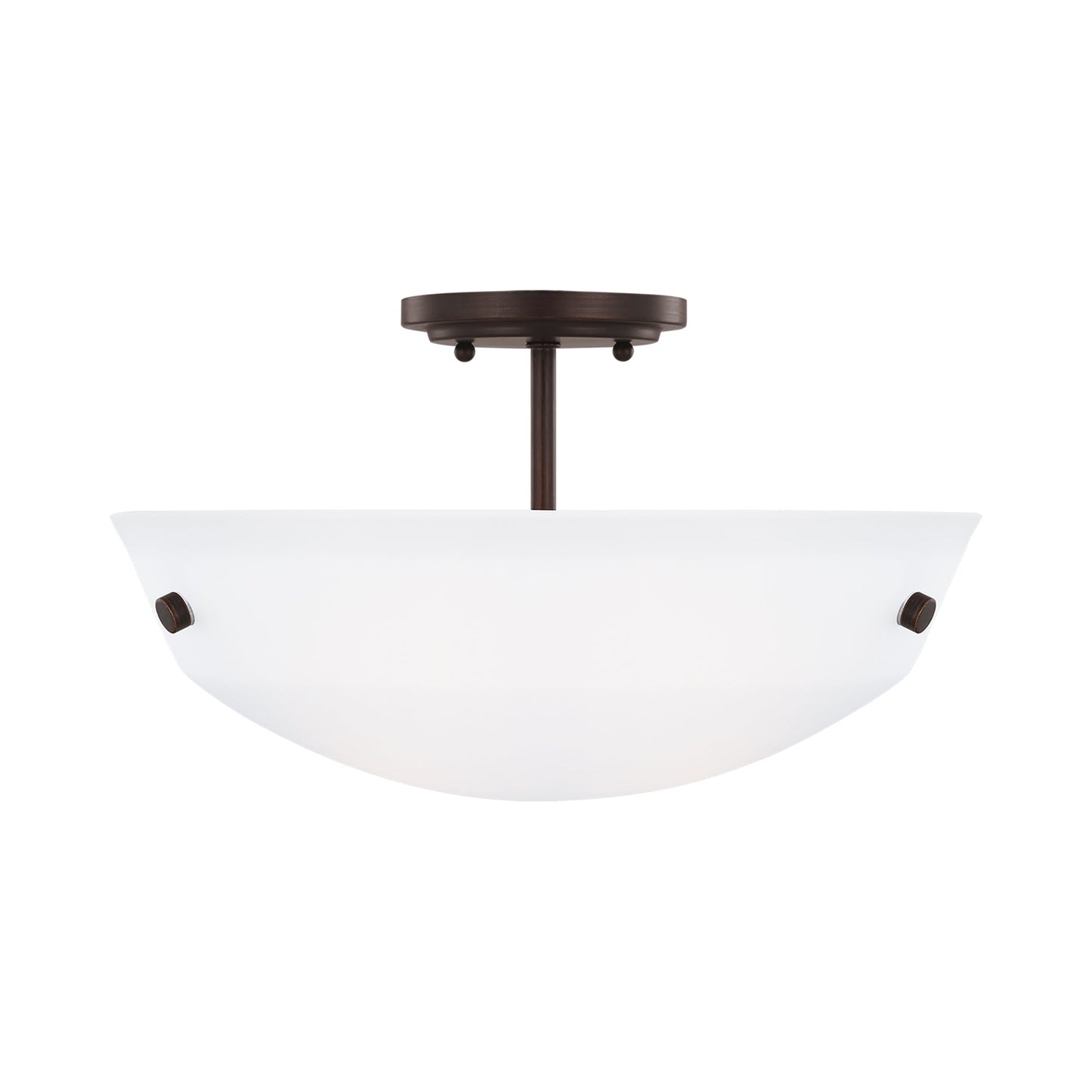 Kerrville Semi-Flush Convertible Pendant Light in Bronze.