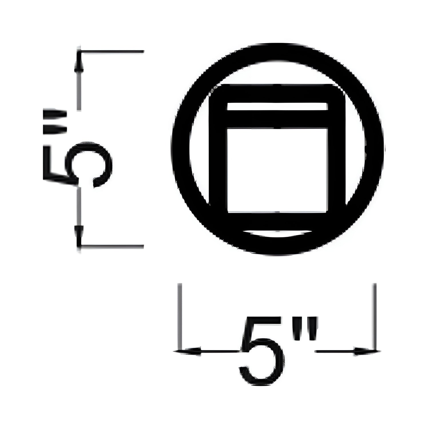 Kinwood Outdoor LED Wall Light - line drawing.