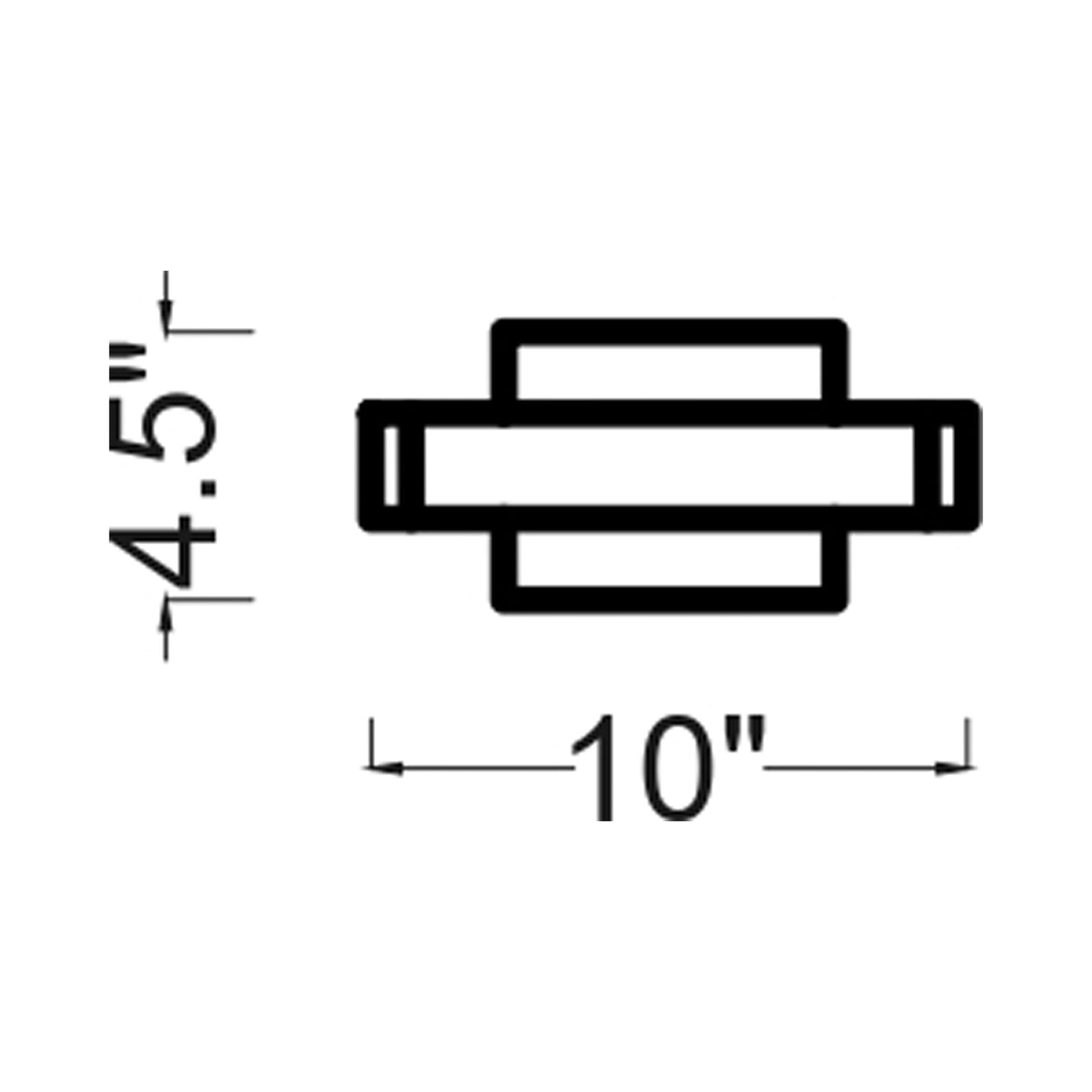 Lakemont Outdoor LED Wall Light - line drawing.