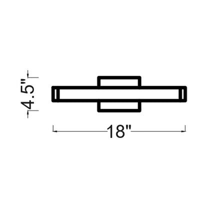 Lakemont Outdoor LED Wall Light - line drawing.