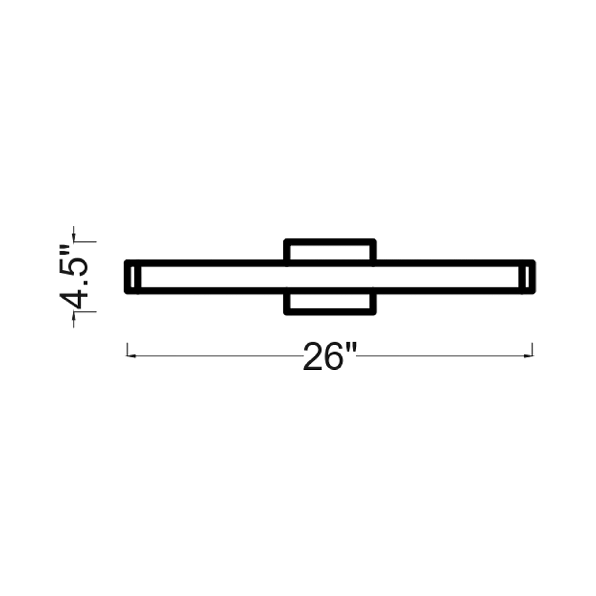 Lakemont Outdoor LED Wall Light - line drawing.
