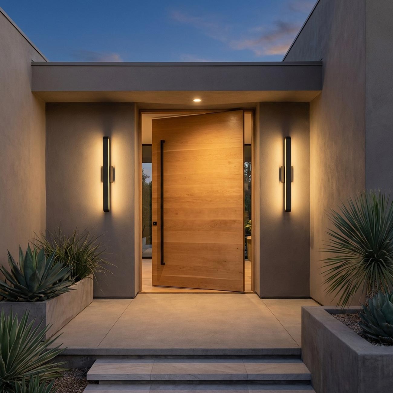 Lakemont Outdoor LED Wall Light in Outside Area.