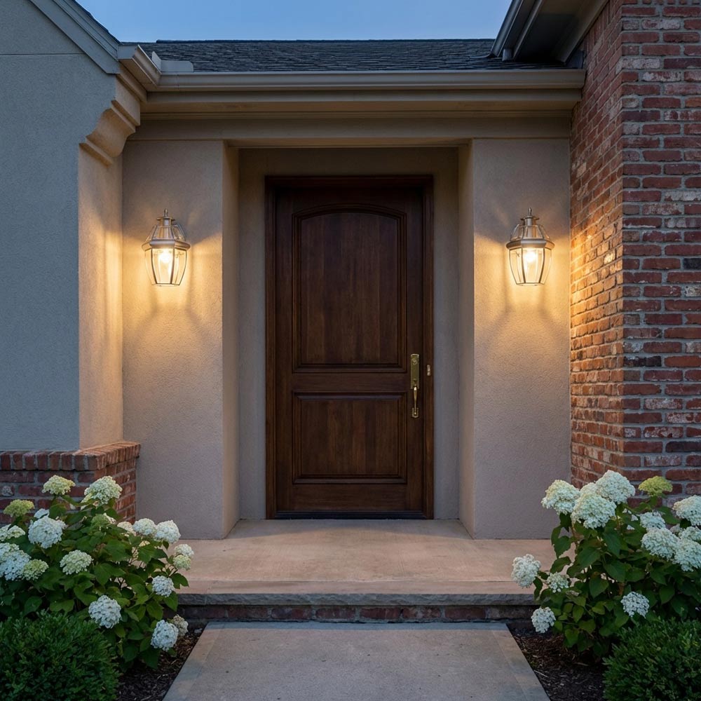 Lancaster Outdoor Lantern Wall Light in Outside Area.