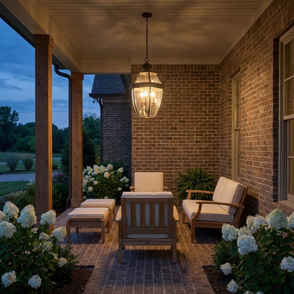 Lancaster Outdoor Pendant Light in Outside Area.