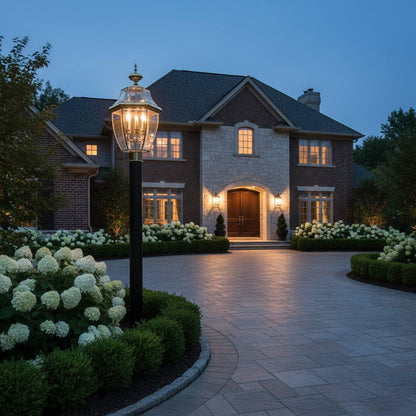 Lancaster Outdoor Post Light in Outside Area.