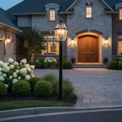 Lancaster Outdoor Post Light in Outside Area.