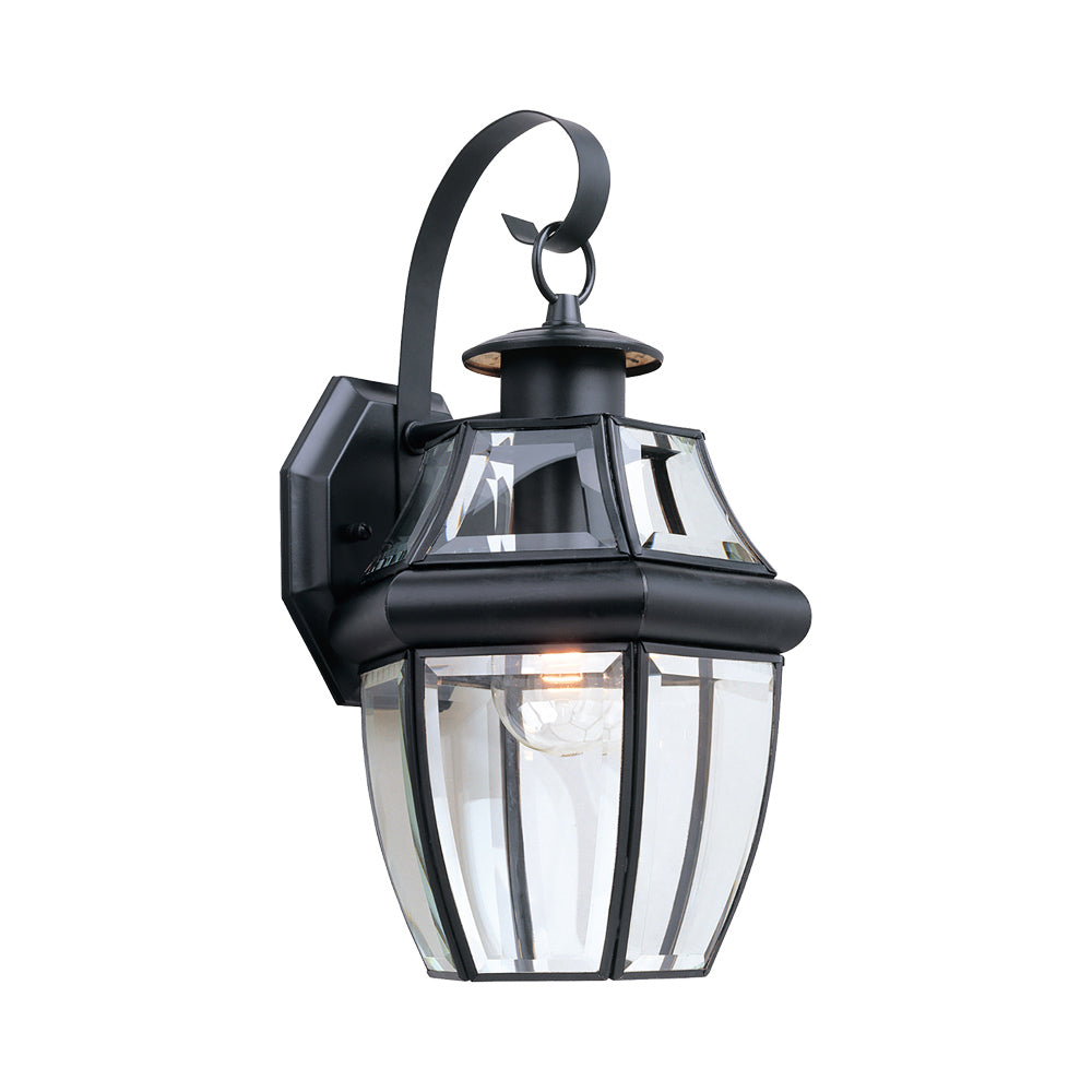 Lancaster Outdoor Wall Light in Black (14-Inch).