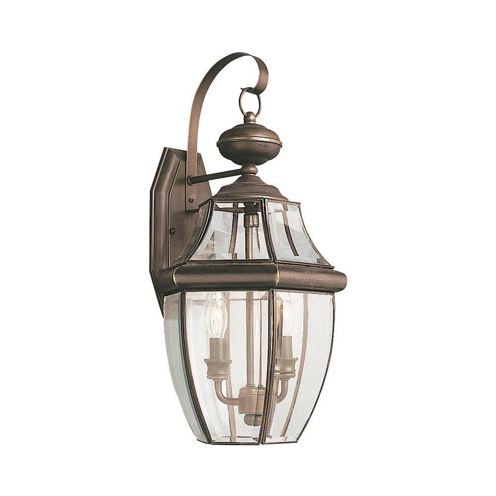 Lancaster Outdoor Wall Light in Antique Bronze (20.5-Inch).