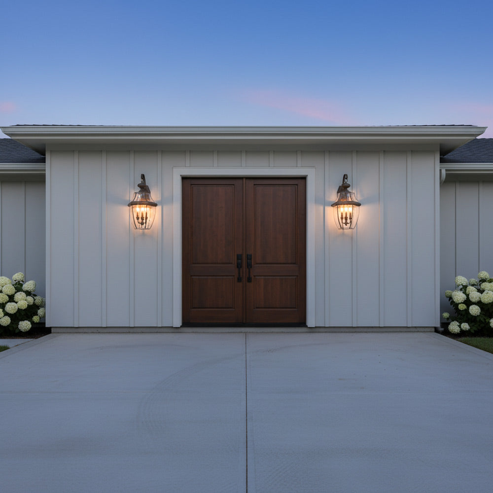 Lancaster Outdoor Wall Light in Outside Area.