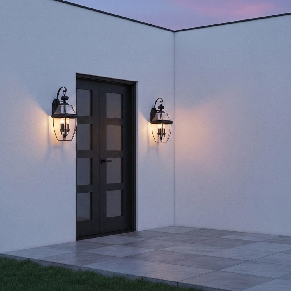 Lancaster Outdoor Wall Light in Outside Area.