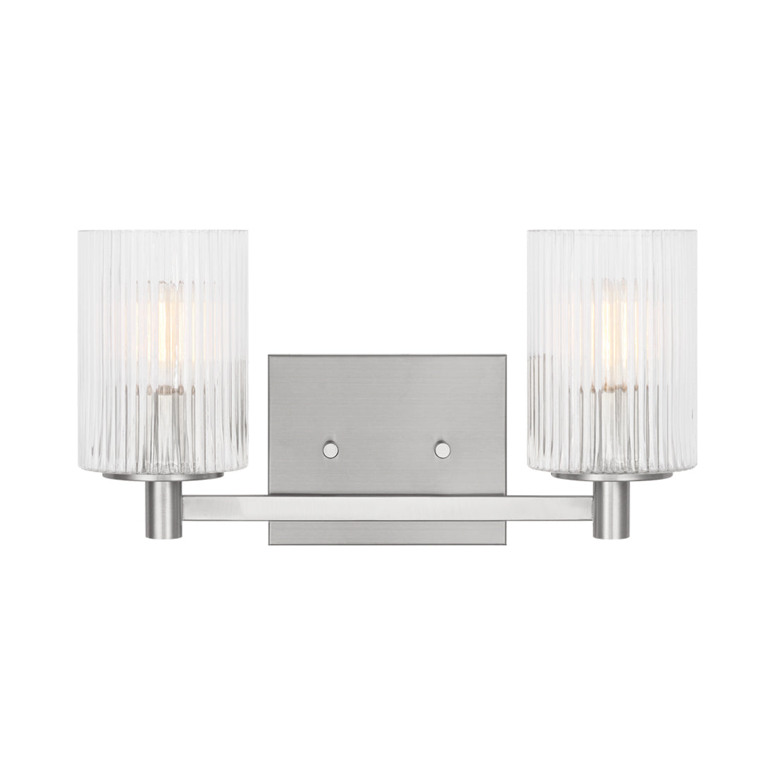 Lando Bath Vanity Light in Brushed Steel (2-Light).