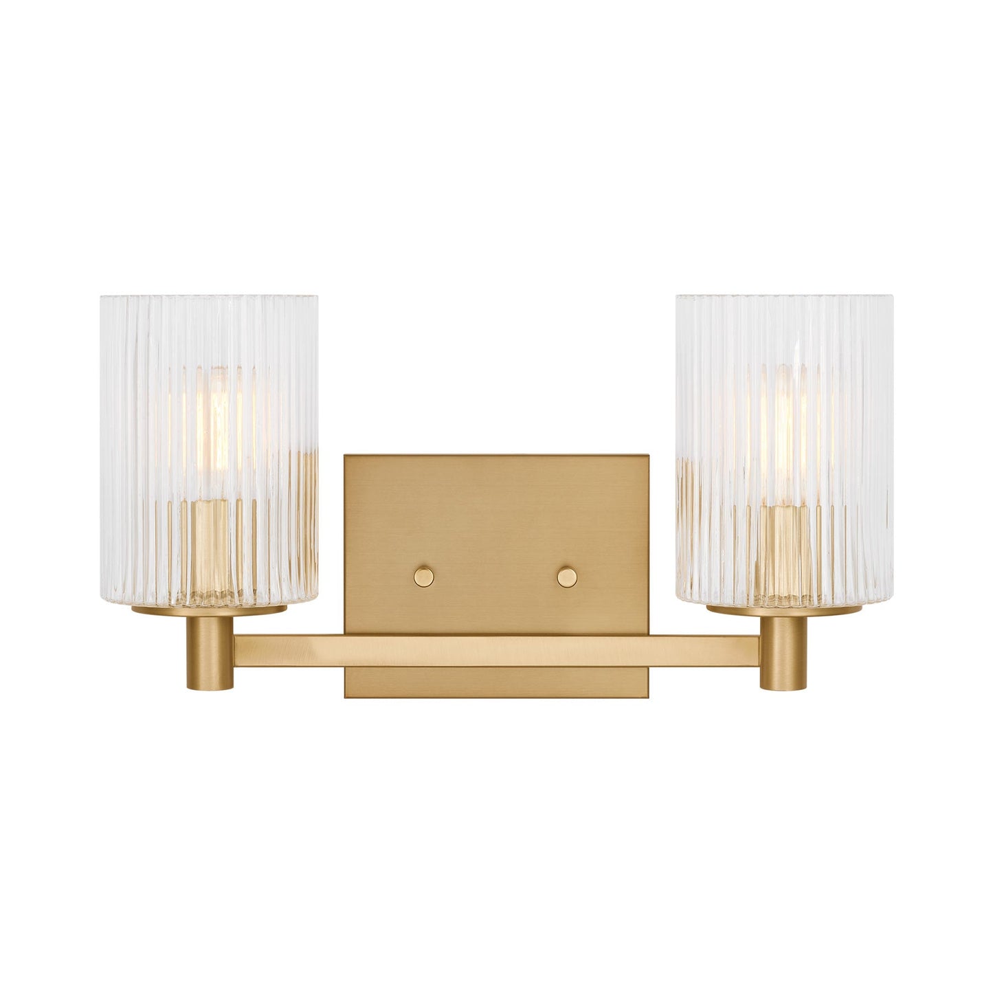 Lando Bath Vanity Light in Satin Brass (2-Light).