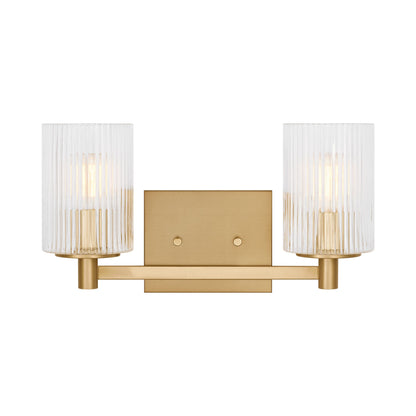 Lando Bath Vanity Light in Satin Brass (2-Light).