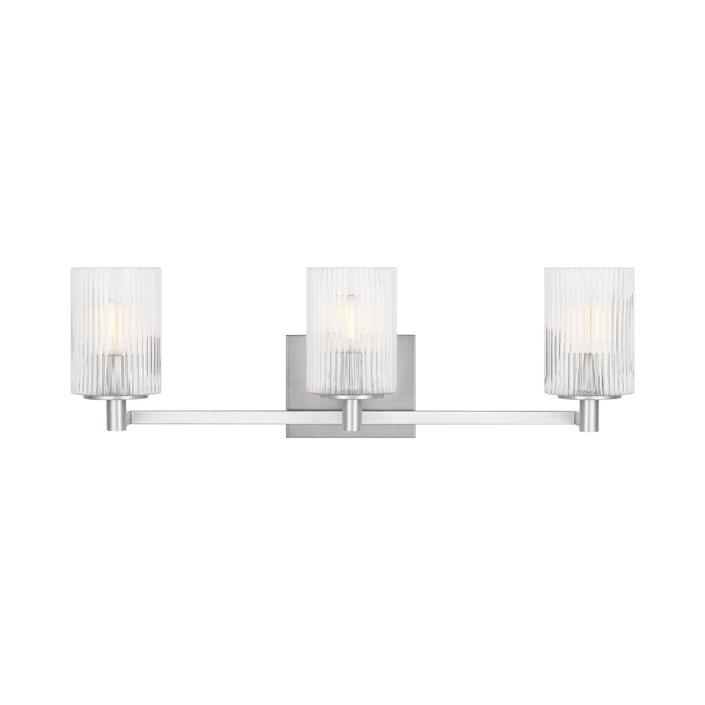 Lando Bath Vanity Light in Brushed Steel (3-Light).