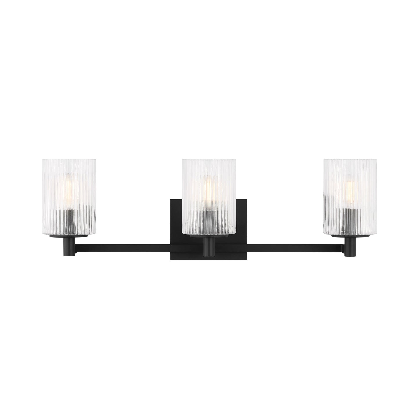 Lando Bath Vanity Light in Midnight Black (3-Light).