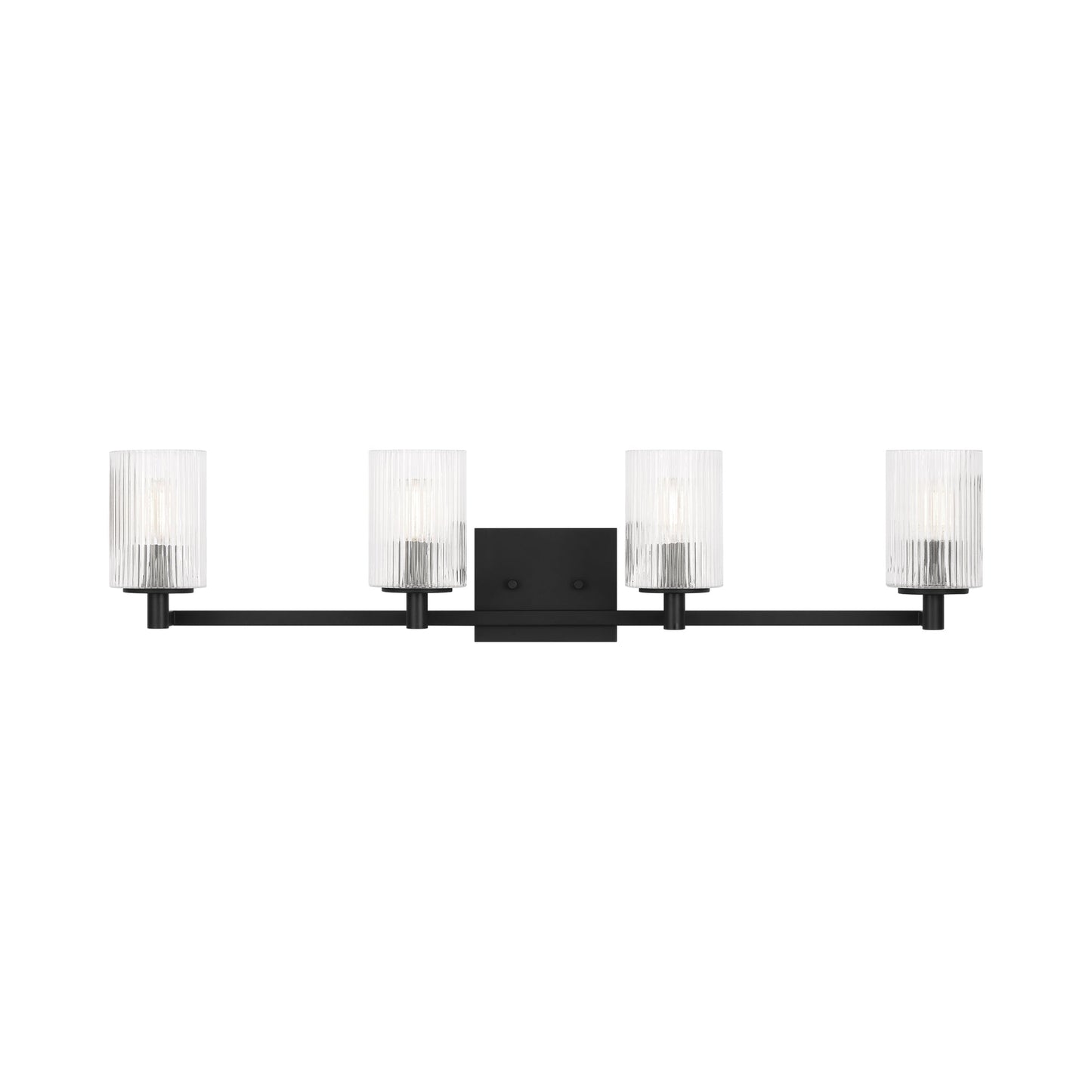 Lando Bath Vanity Light in Midnight Black (4-Light).