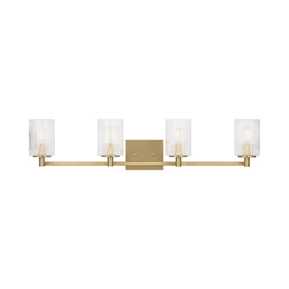Lando Bath Vanity Light in Satin Brass (4-Light).