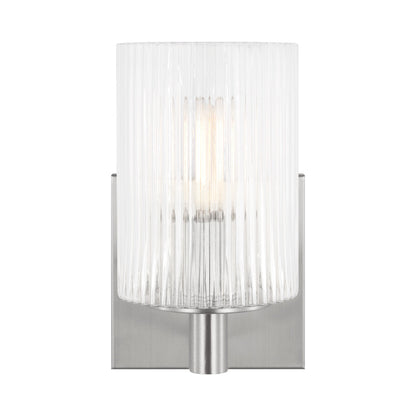 Lando Bath Wall Light in Brushed Steel.