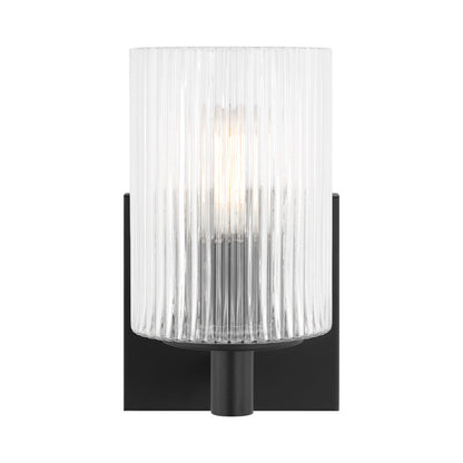 Lando Bath Wall Light in Midnight Black.