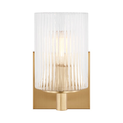 Lando Bath Wall Light in Satin Brass.