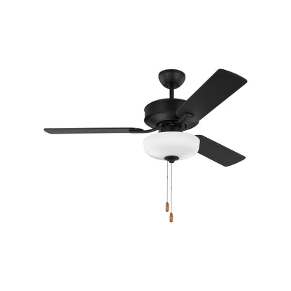 Linden LED Ceiling Fan in Midnight Black (48-Inch).