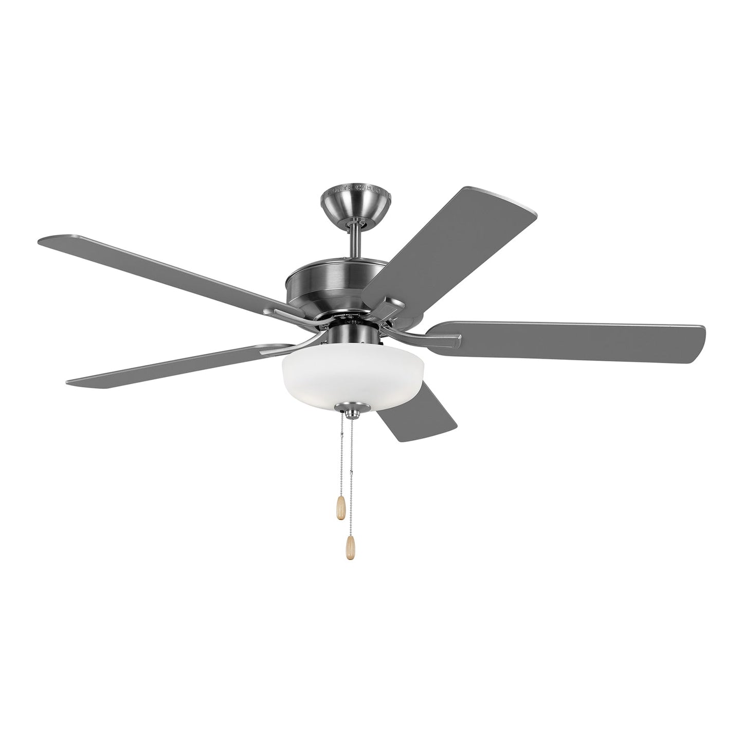 Linden LED Ceiling Fan in Brushed Steel/Silver (52-Inch).