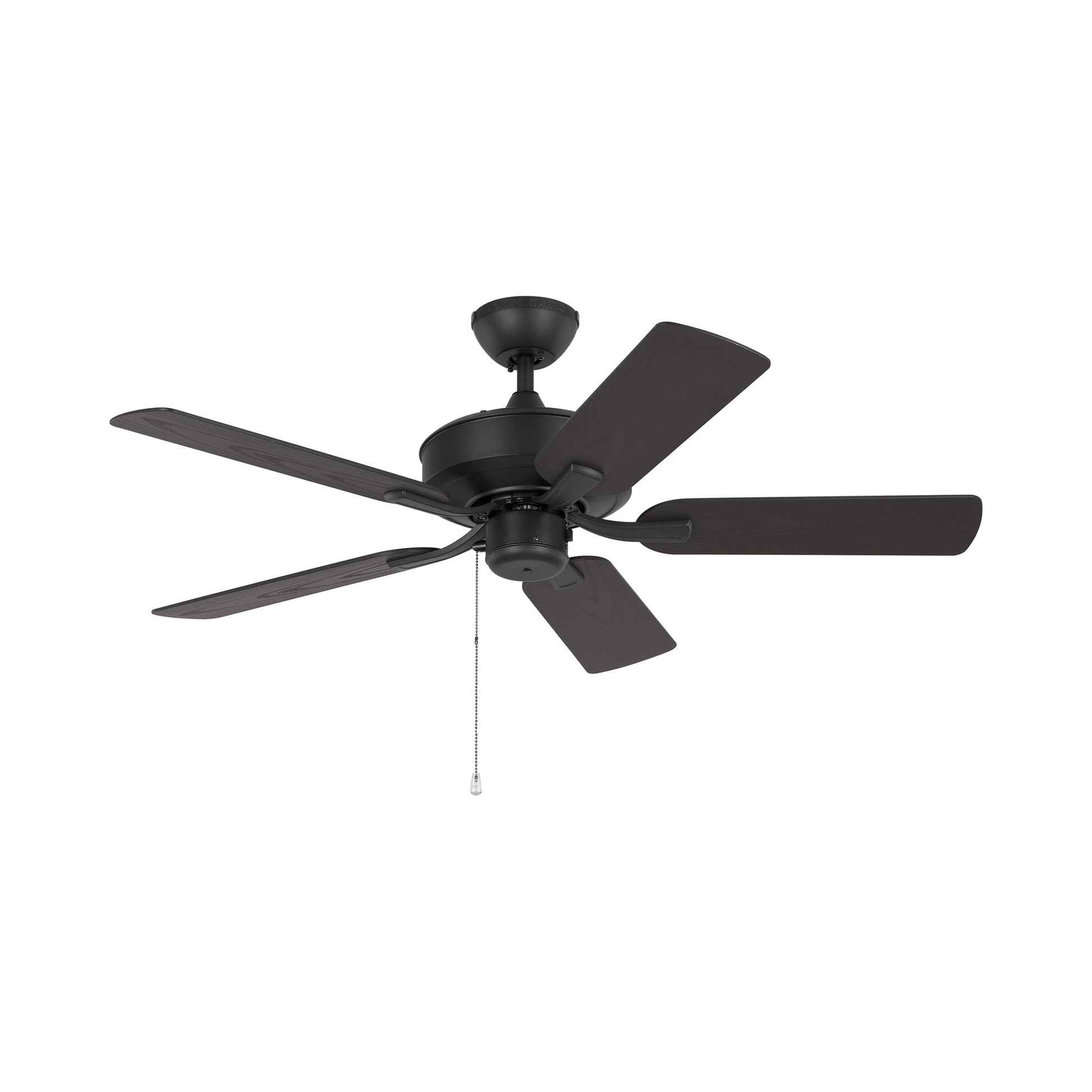 Linden Outdoor Ceiling Fan in Midnight Black.