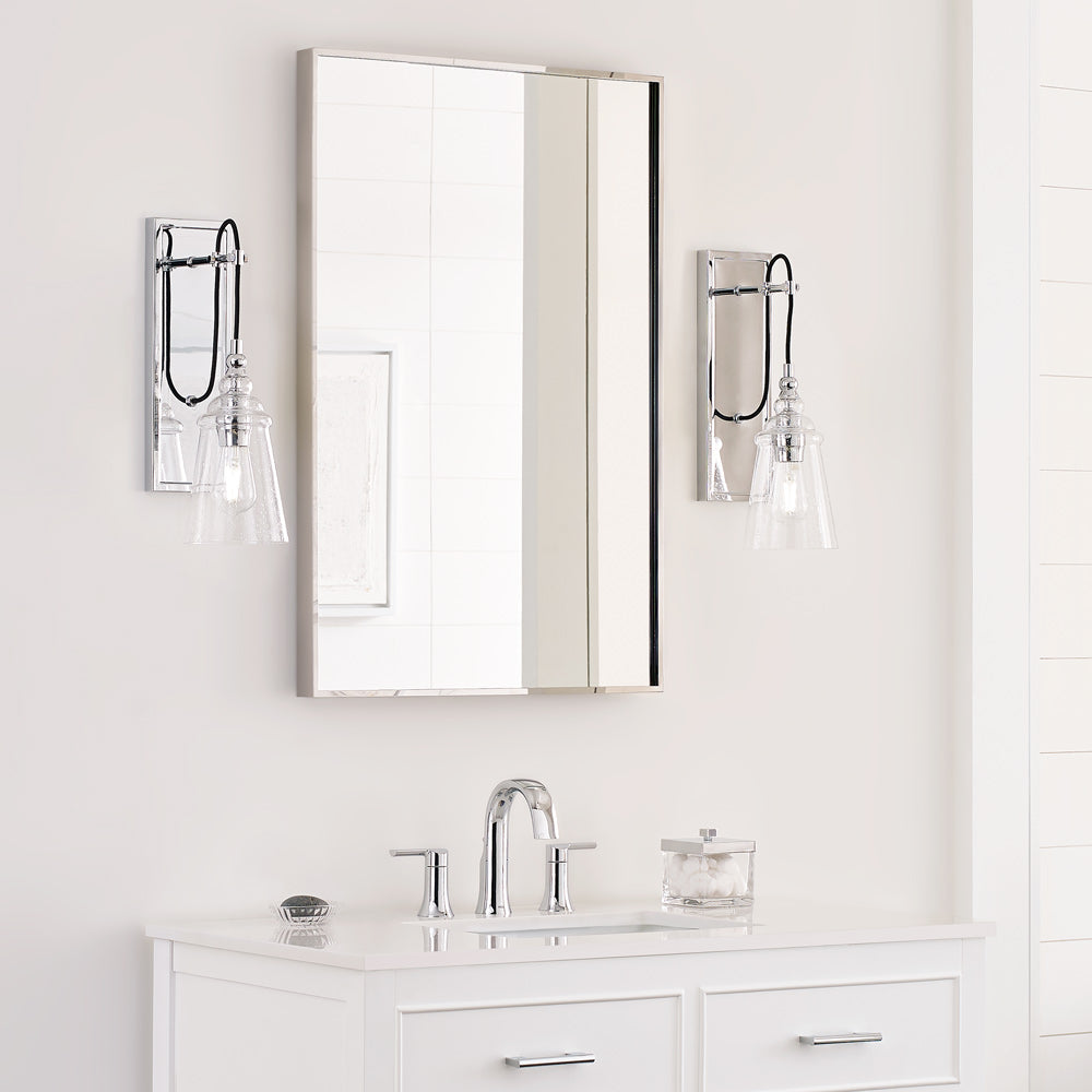 Loras Bath Wall Light in bathroom.