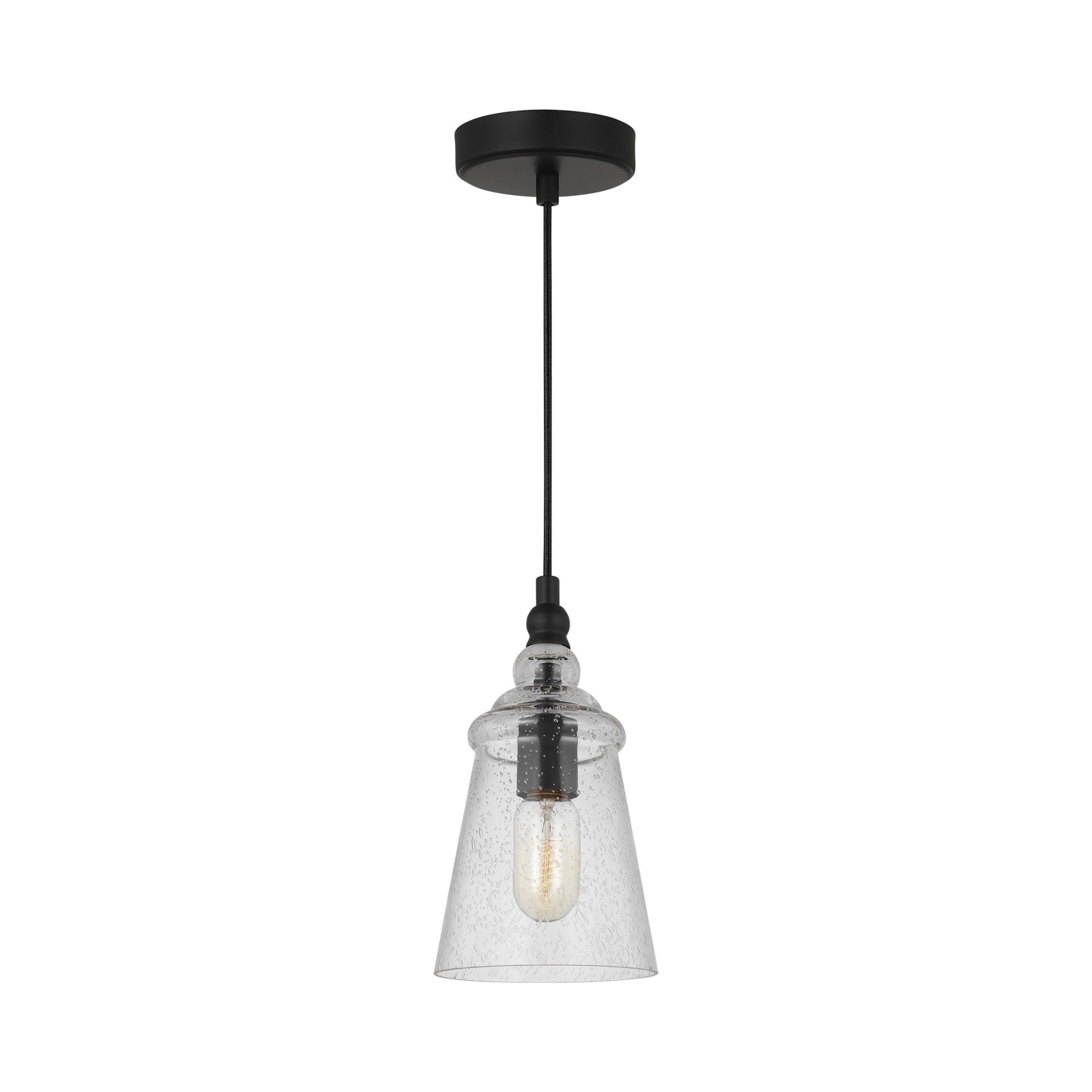 Loras Mini Pendant Light in Midnight Black.