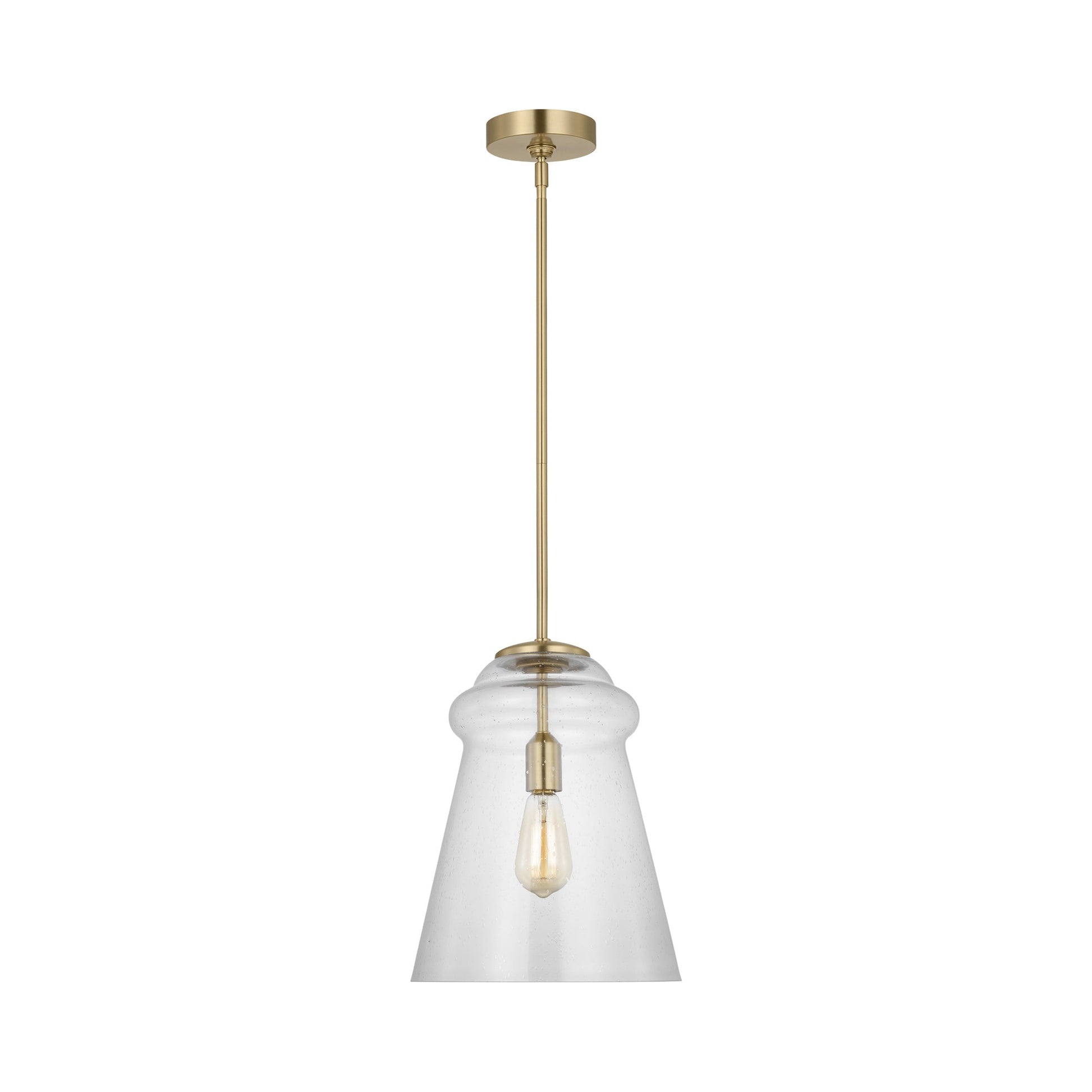 Loras Pendant Light in Satin Brass.