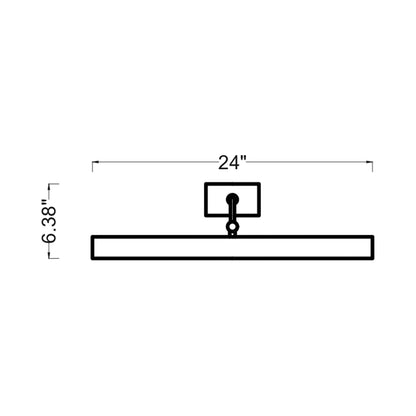 Loxen LED Picture Light - line drawing.