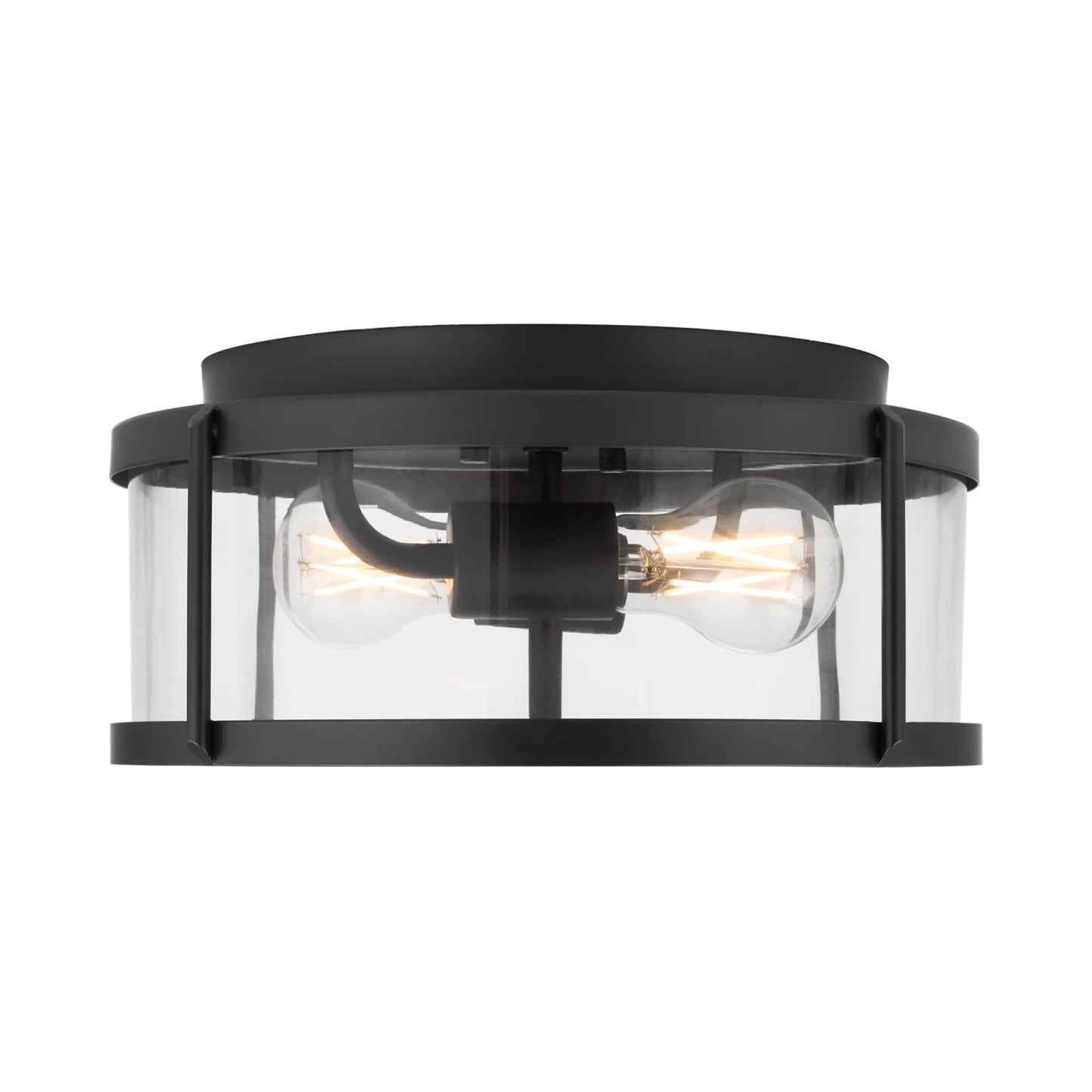 Lumra Flush Mount Ceiling Light in Midnight Black.