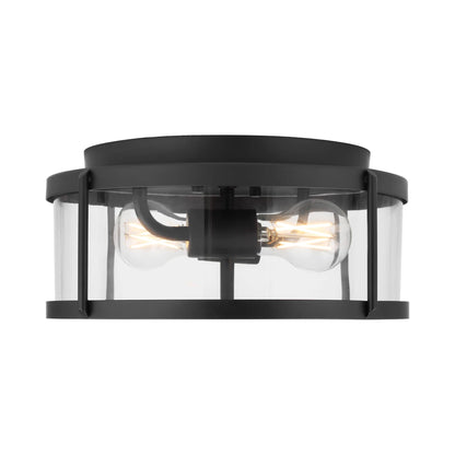 Lumra Flush Mount Ceiling Light in Midnight Black.