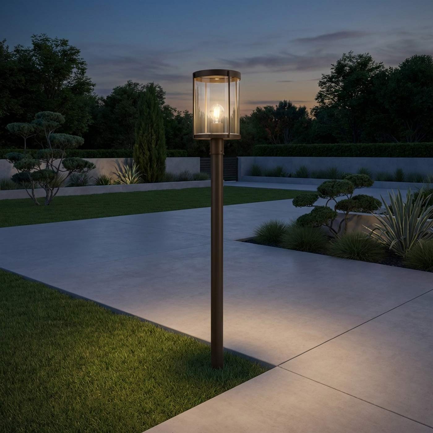 Luning Outdoor Post Light in Outside Area.