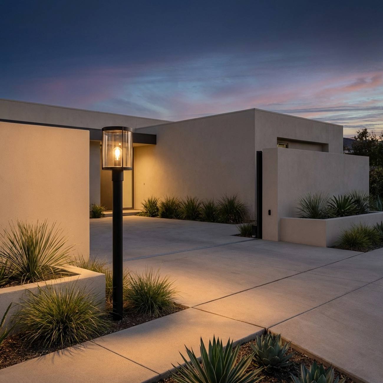 Luning Outdoor Post Light in Outside Area.