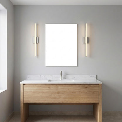 Marque LED Bath Vanity Light in bathroom.