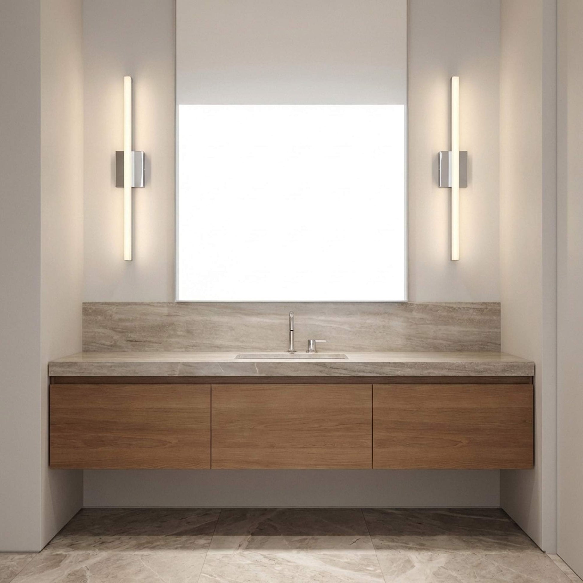 Marque LED Bath Vanity Light in bathroom.